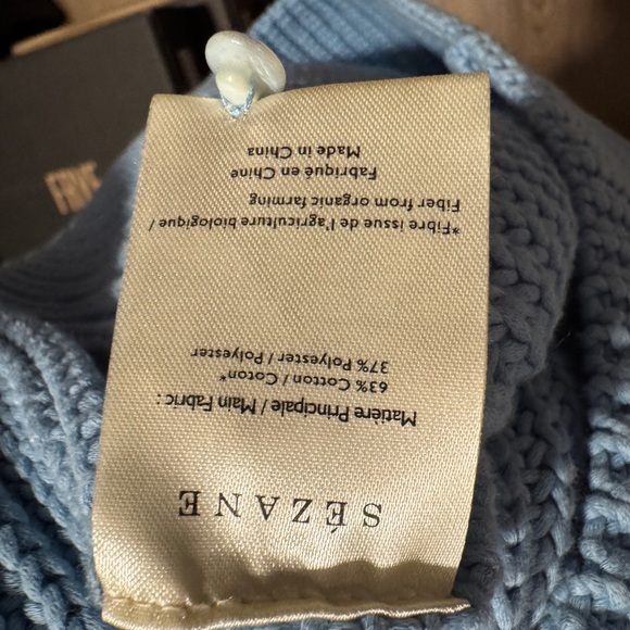 Sezane Sky Blue Women's Cardigan - Picture 4 of 10